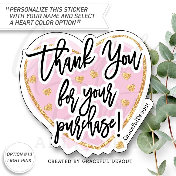 Thank You For Your Purchase! -Sticker 2" (inches)(48ct.) [GD192-48] - Picture 11 of 14